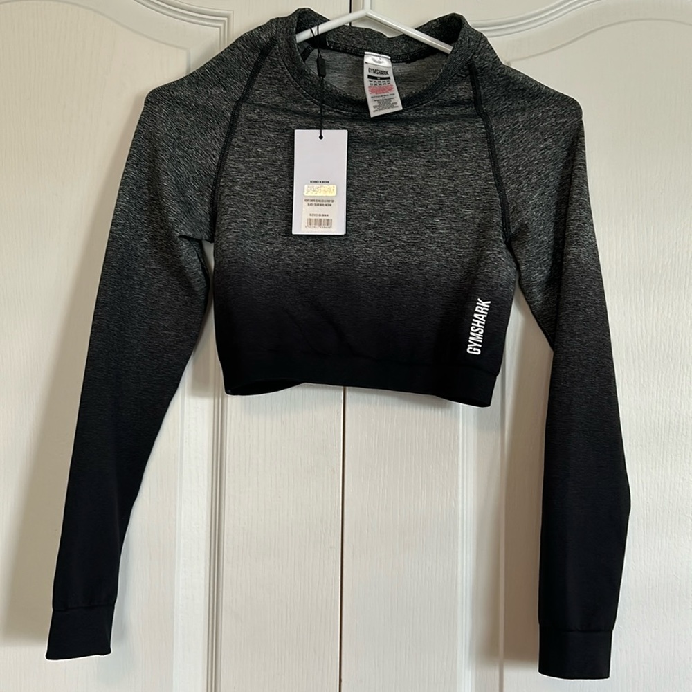 Gym Shark BNWT Adapt Ombre Seamless Long Sleeve Crop Top